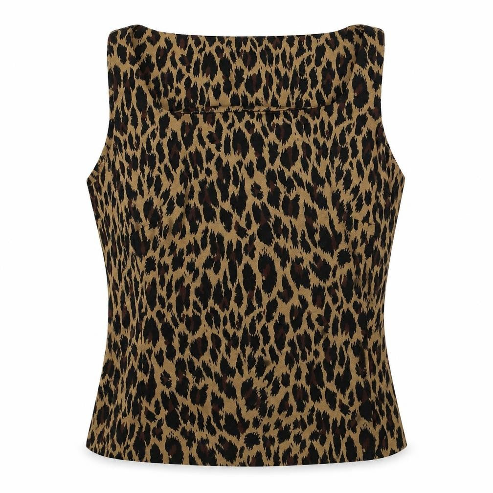 Preworn  Womens Multicoloured Animal Print  Basic T-Shirt Size L