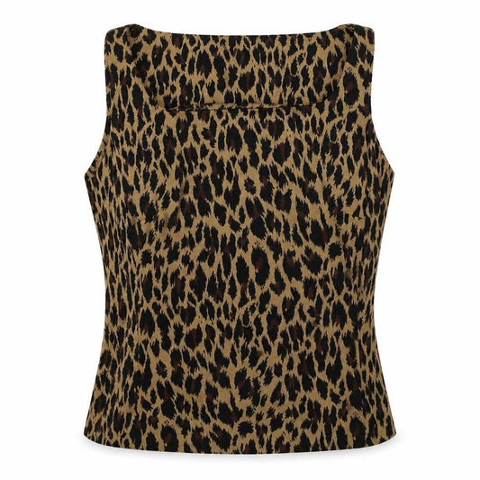 Preworn  Womens Multicoloured Animal Print  Basic T-Shirt Size L