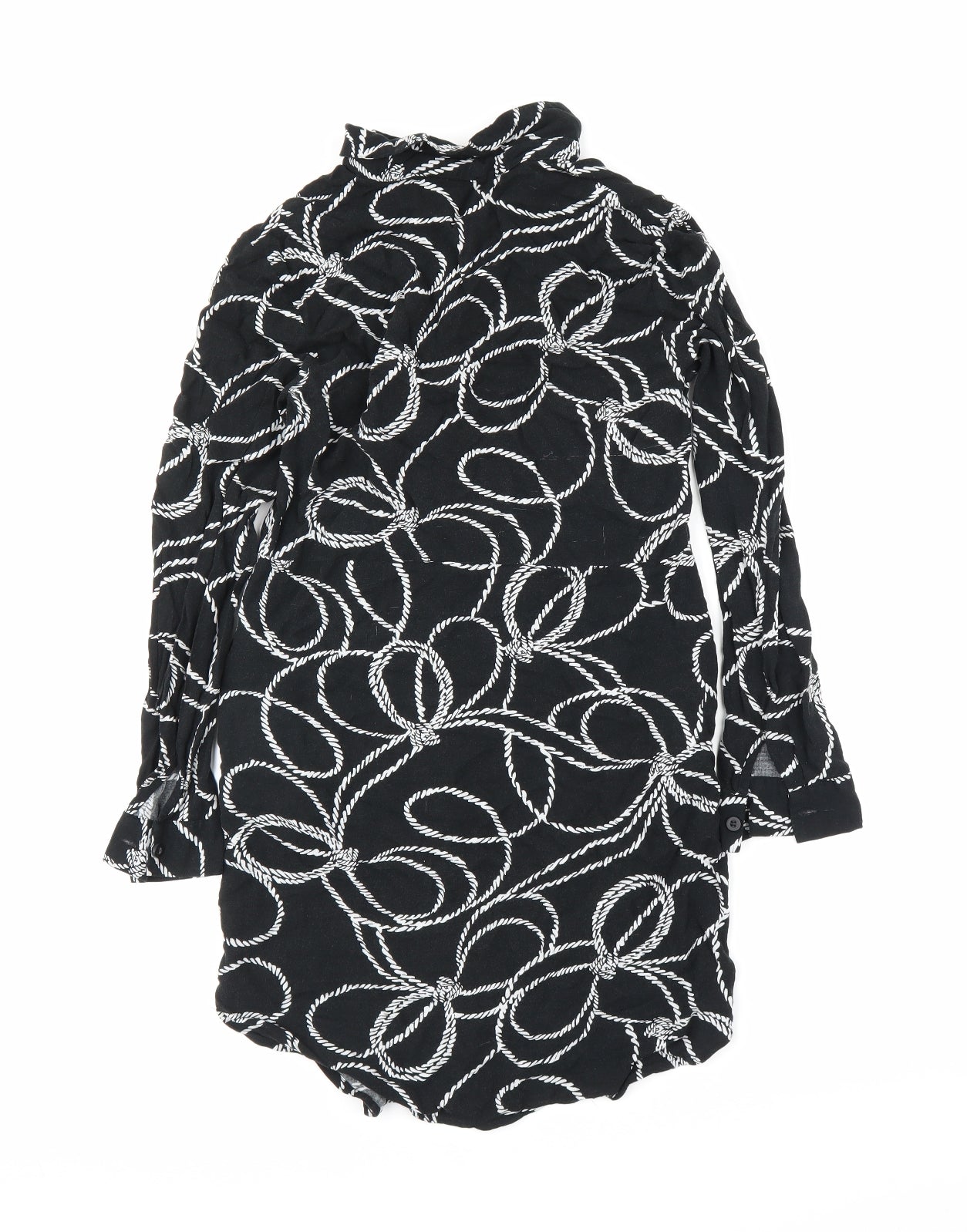 Warehouse Womens Black   Tunic Button-Up Size 6