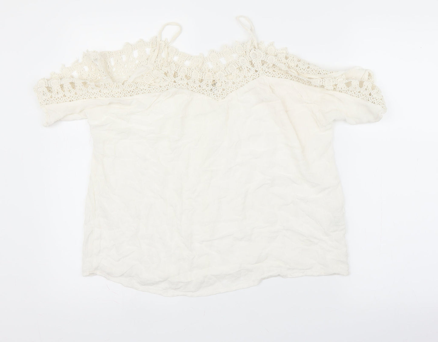 River Island Womens White   Camisole Blouse Size 6