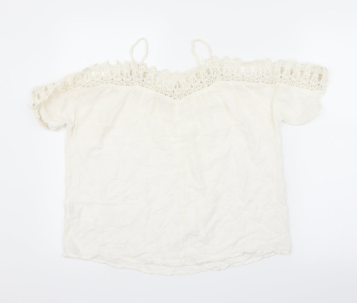 River Island Womens White   Camisole Blouse Size 6