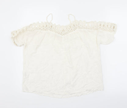 River Island Womens White   Camisole Blouse Size 6
