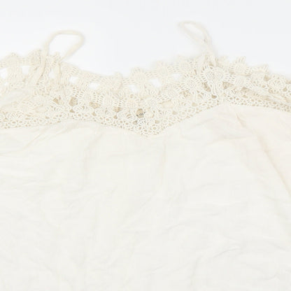 River Island Womens White   Camisole Blouse Size 6