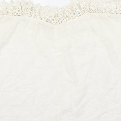 River Island Womens White   Camisole Blouse Size 6