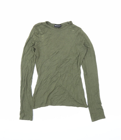 PRETTYLITTLETHING Womens Green   Basic T-Shirt Size 8