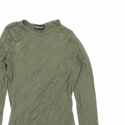 PRETTYLITTLETHING Womens Green   Basic T-Shirt Size 8
