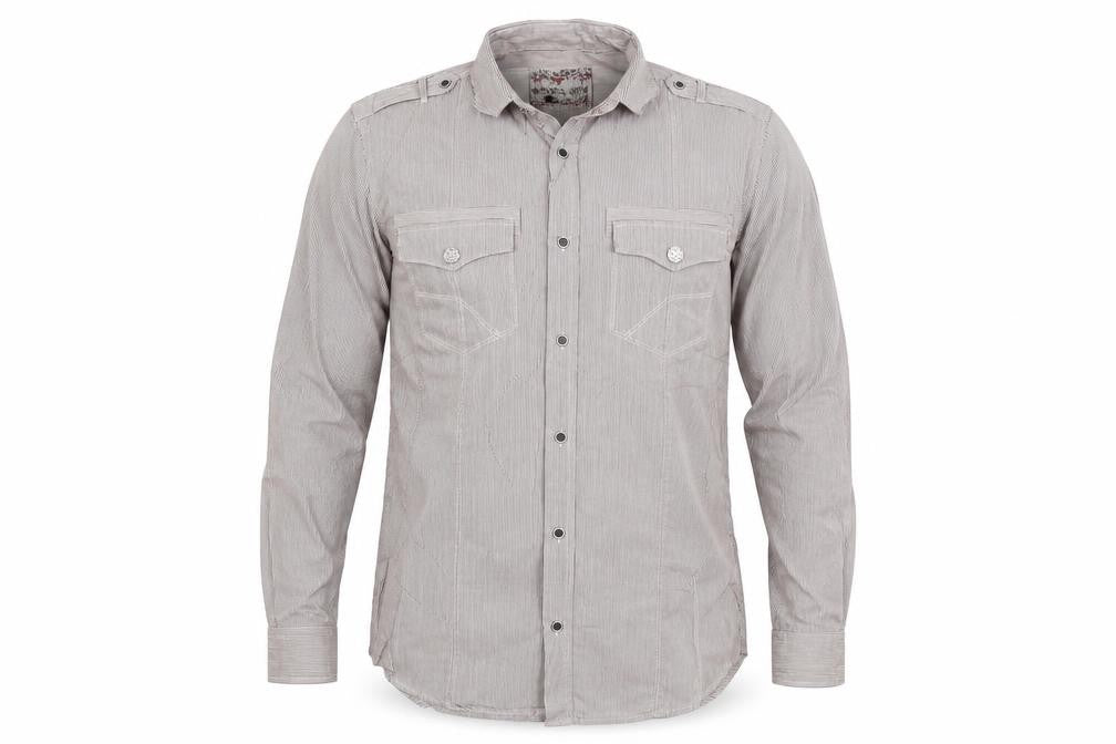 NEXT Mens Brown Striped   Button-Up Size M