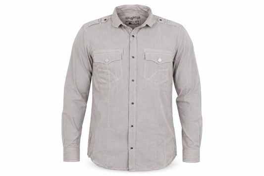Next Mens Brown Striped   Button-Up Size M
