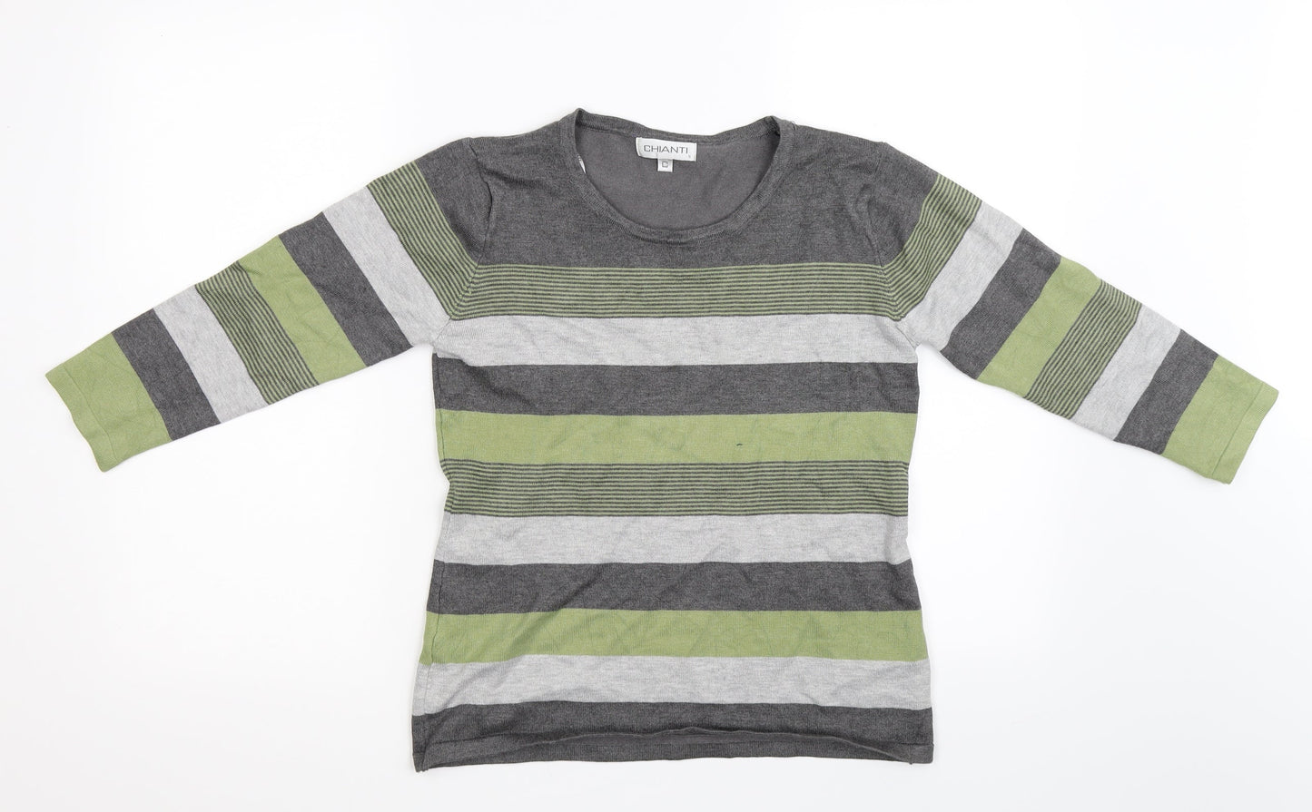 Chianti Womens Multicoloured Striped  Pullover Sweatshirt Size S