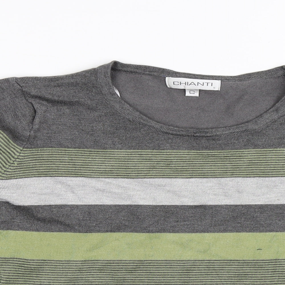 Chianti Womens Multicoloured Striped  Pullover Sweatshirt Size S