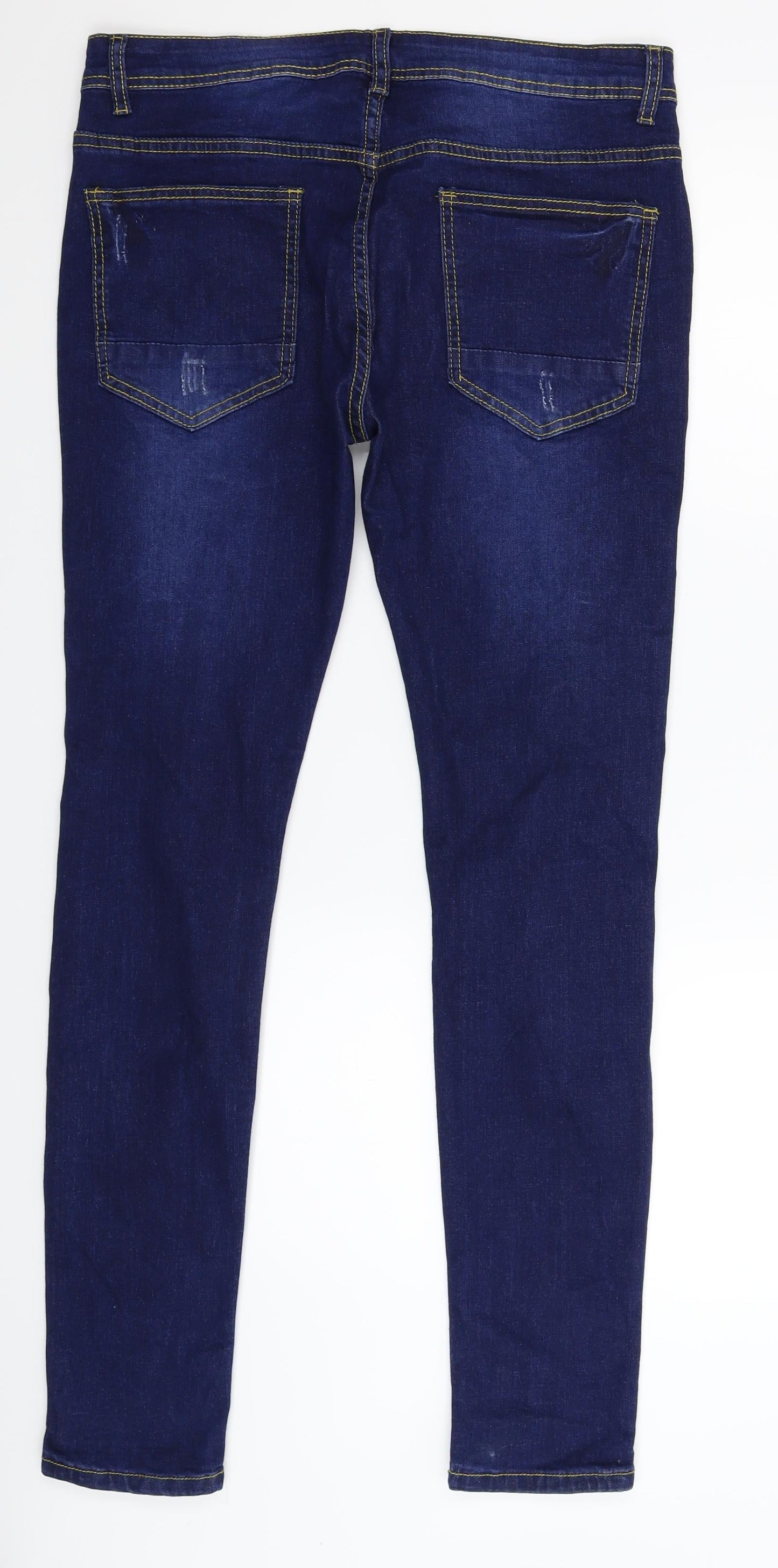 Preworn Womens Blue  Denim Skinny Jeans Size 34 L31 in