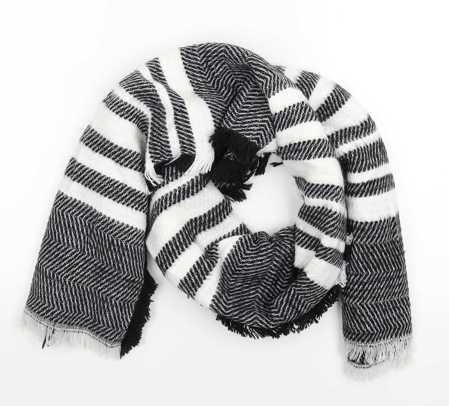 Preworn Unisex Multicoloured Geometric Knit  Scarf