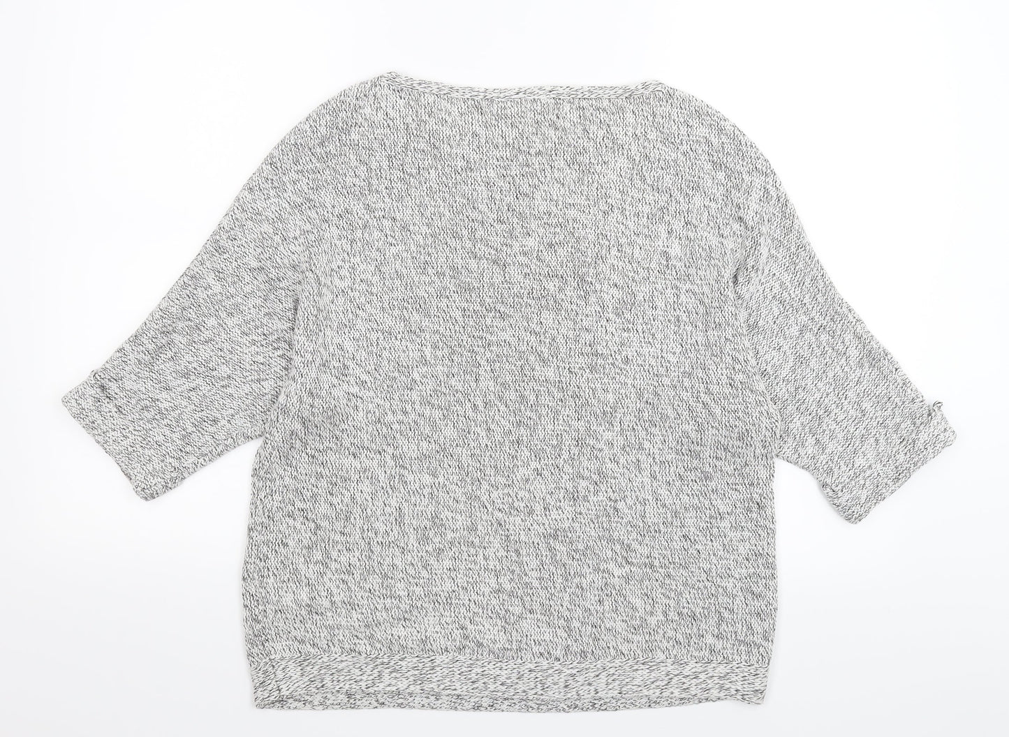 H&M Womens Grey  Knit Pullover Jumper Size S