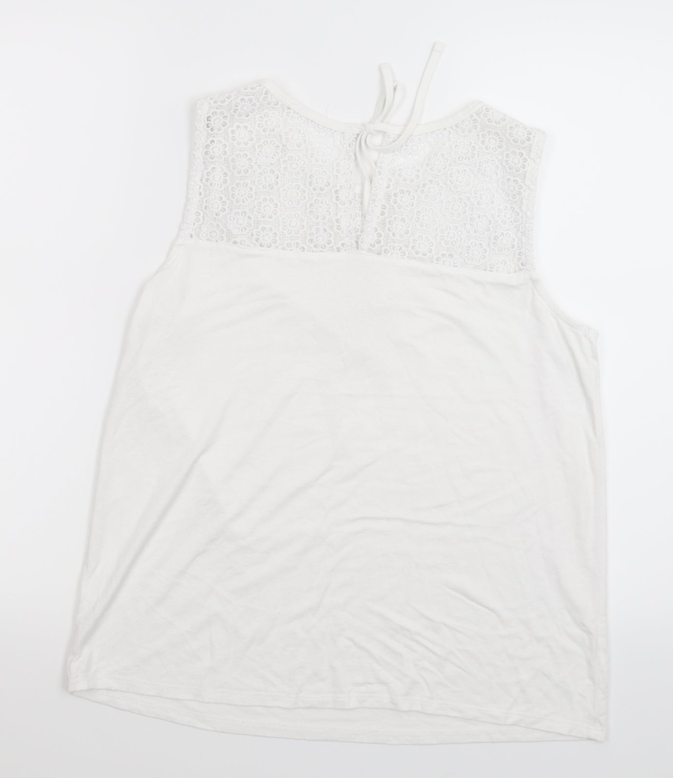 Preworn Womens White   Basic T-Shirt Size 12