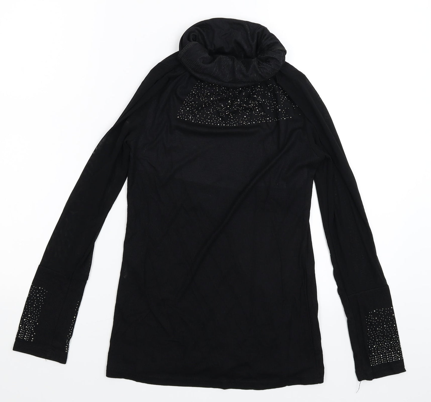 Preworn Womens Black  Knit Pullover Jumper Size M