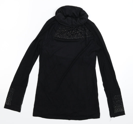 Preworn Womens Black  Knit Pullover Jumper Size M