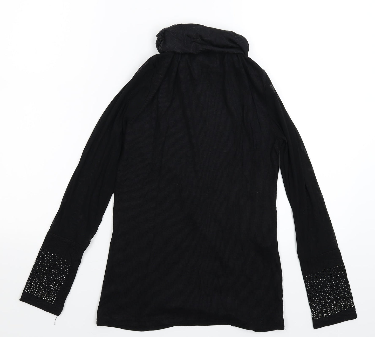 Preworn Womens Black  Knit Pullover Jumper Size M