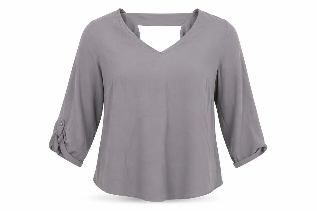 George Womens Grey   Basic Blouse Size 10