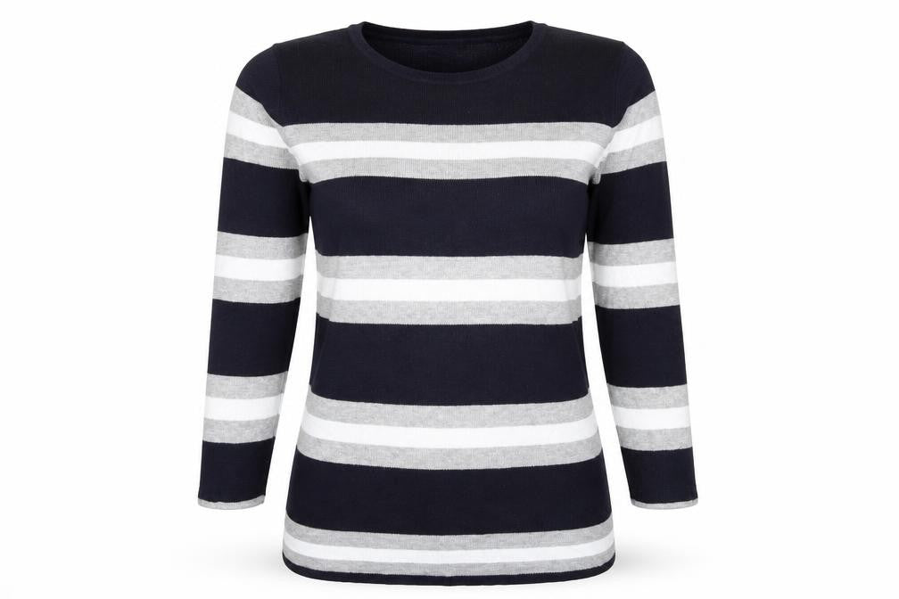 Red Herring Womens Multicoloured Striped Knit Pullover Jumper Size 14