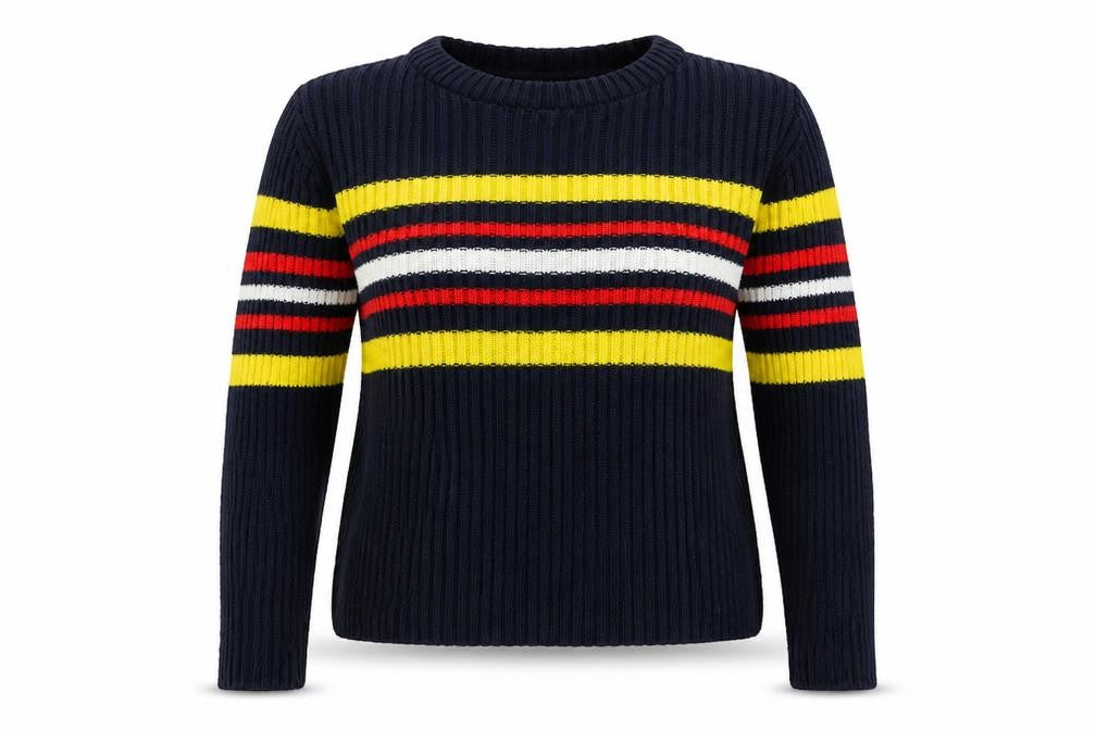 Daisy Street Womens Blue Striped Knit Pullover Jumper Size 12