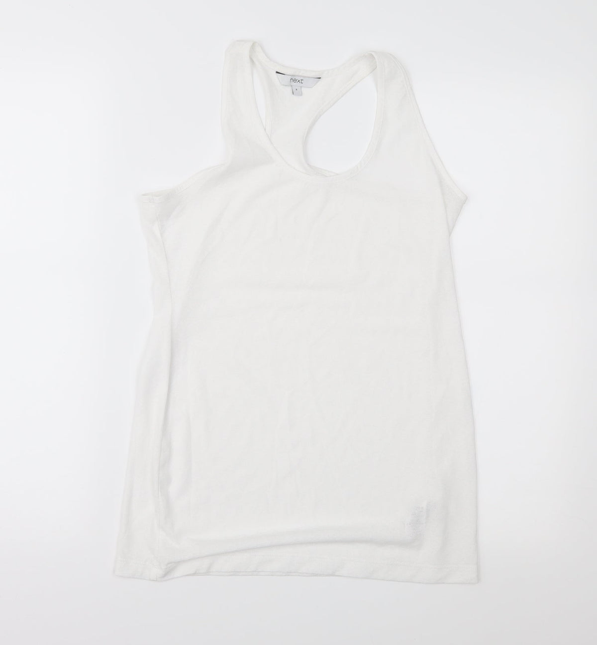 Preloved NEXT Womens White   Basic T-Shirt Size 8 - Front