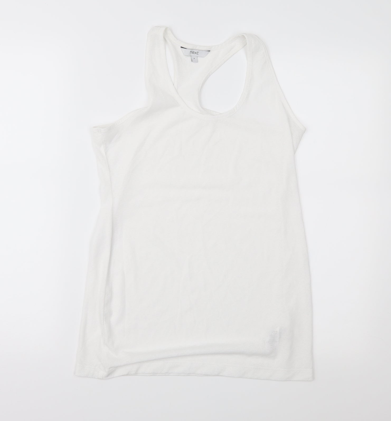 Preloved NEXT Womens White   Basic T-Shirt Size 8 - Front