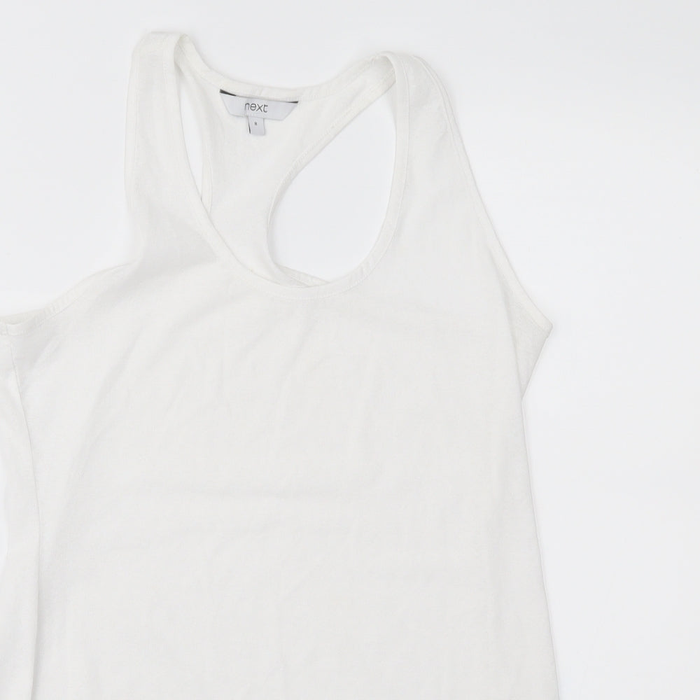 Preloved NEXT Womens White   Basic T-Shirt Size 8 - Detail