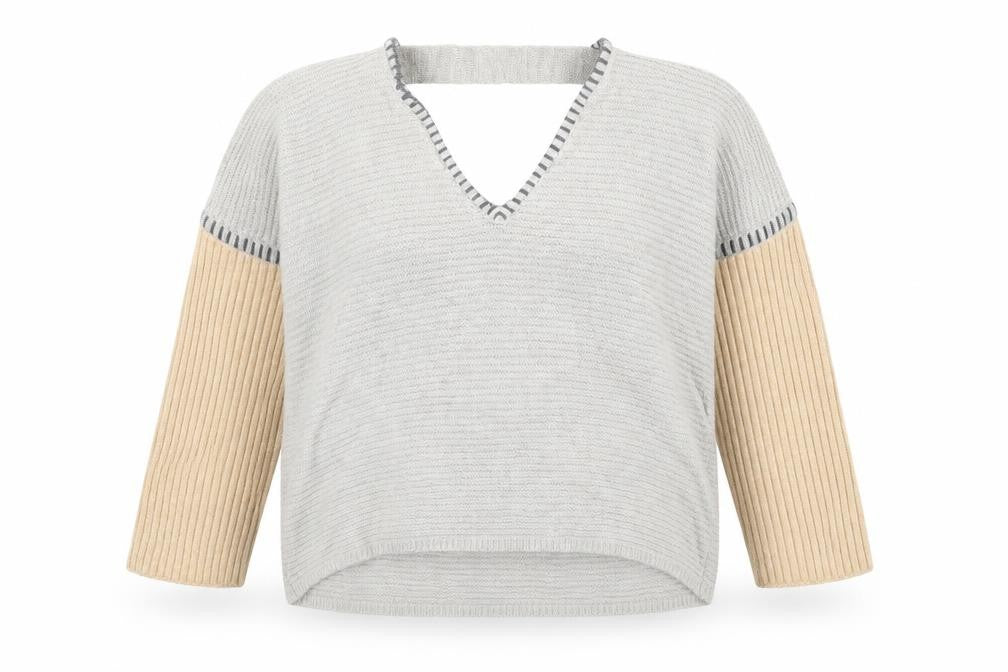 Villa Womens Grey  Knit Pullover Jumper Size L