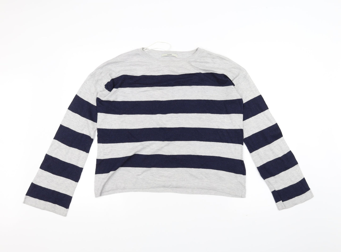 George Womens Grey Striped  Pullover Jumper Size 12