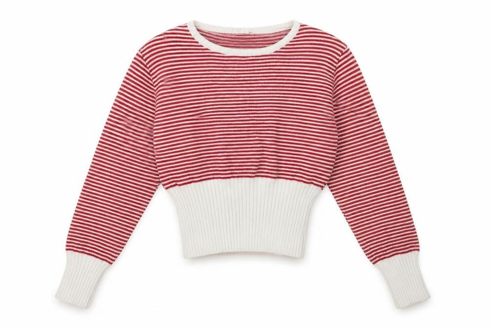 sissymissy Girls Red Striped Knit Pullover Jumper Size 12 Years