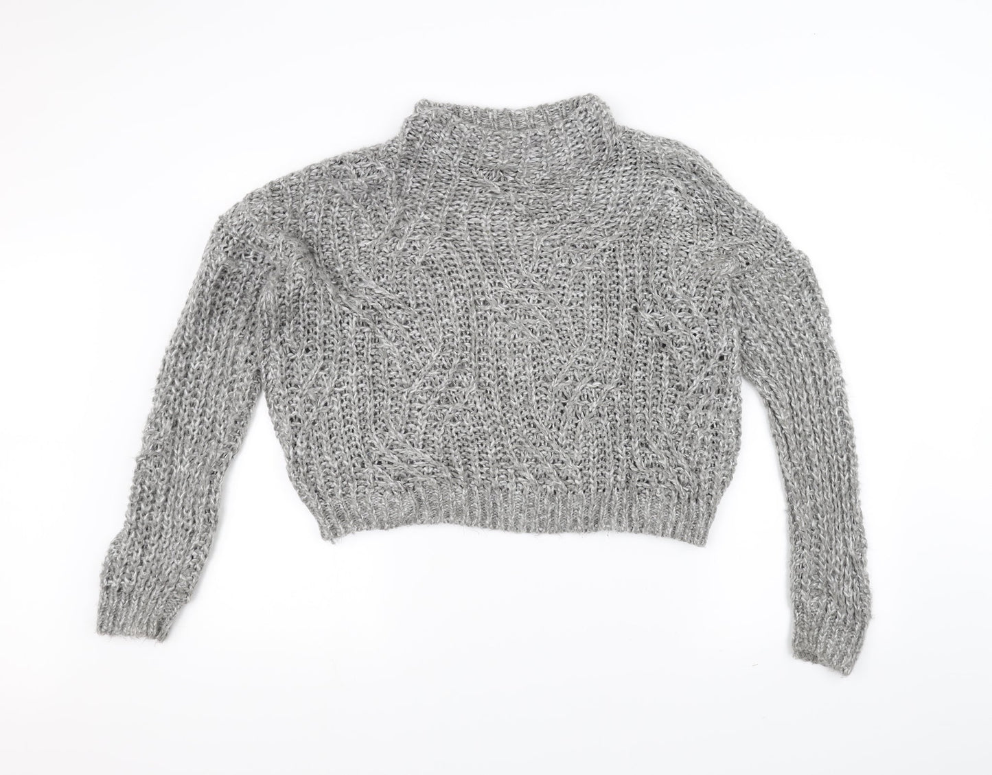 TU Womens Grey  Knit Pullover Jumper Size 10