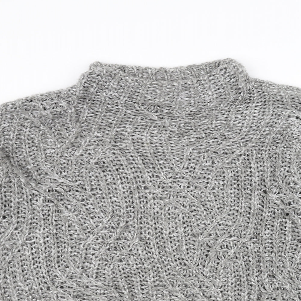 TU Womens Grey  Knit Pullover Jumper Size 10