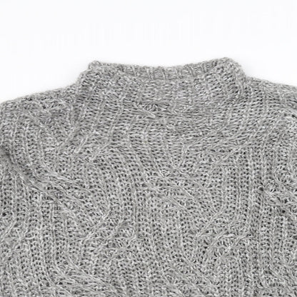 Tu Womens Grey  Knit Pullover Jumper Size 10