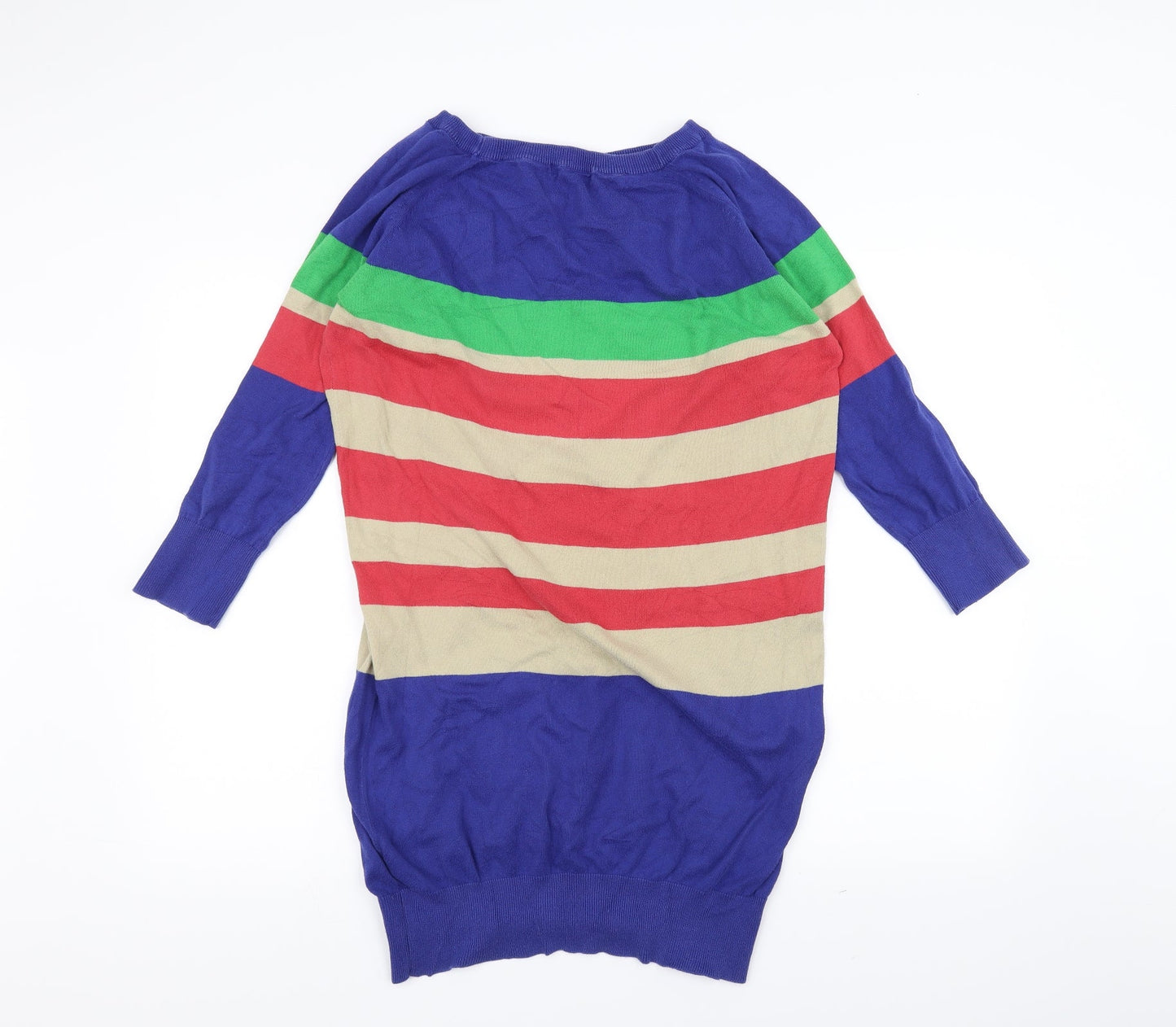 South Womens Blue Striped  Pullover Jumper Size 14