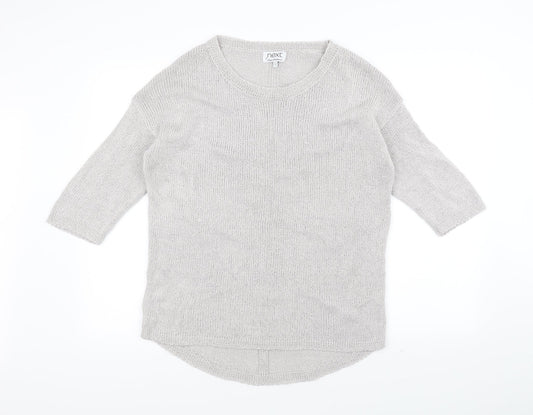 NEXT Womens White  Knit Pullover Jumper Size 10