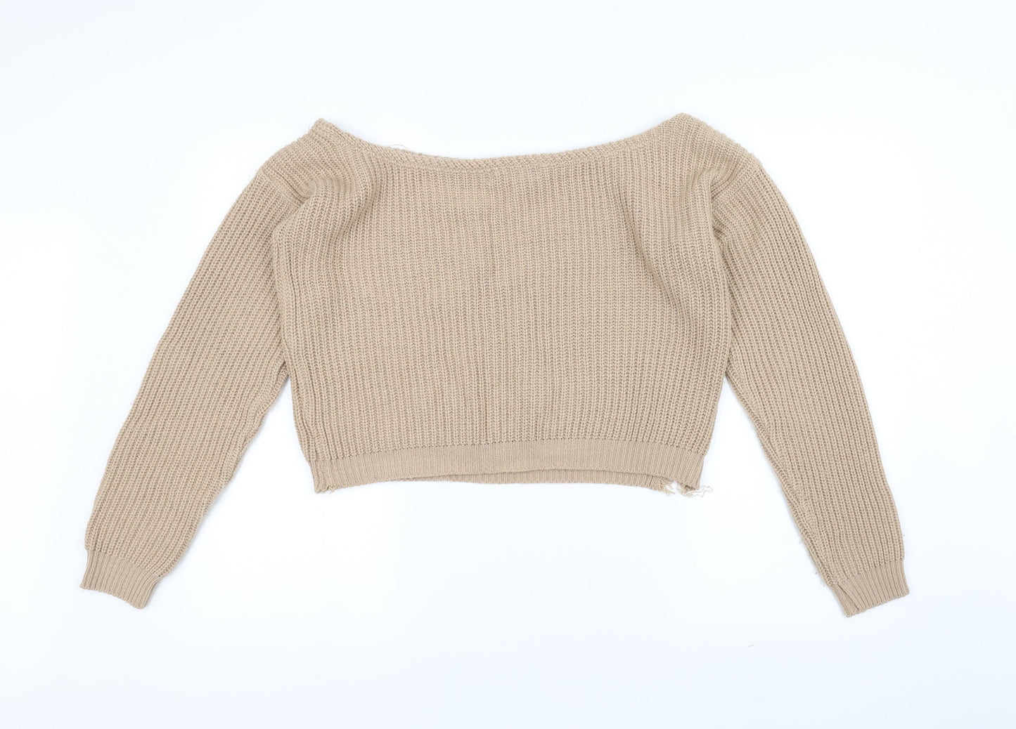 Missguided Womens Brown  Knit Pullover Jumper Size S