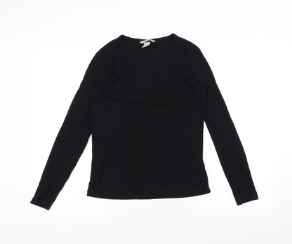 Preloved H&M Womens Black   Basic T-Shirt Size S - Front