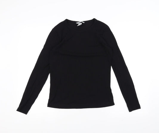 H&M Womens Black   Basic T-Shirt Size S