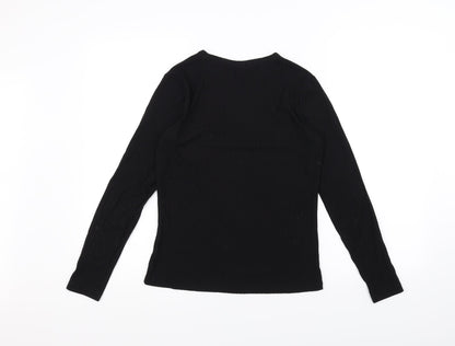Preloved H&M Womens Black   Basic T-Shirt Size S - Back