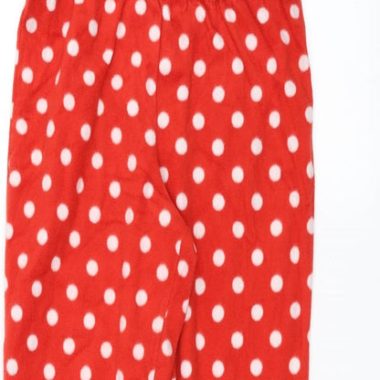Debenhams Womens Red Polka Dot  Trousers  Size 10 L24 in