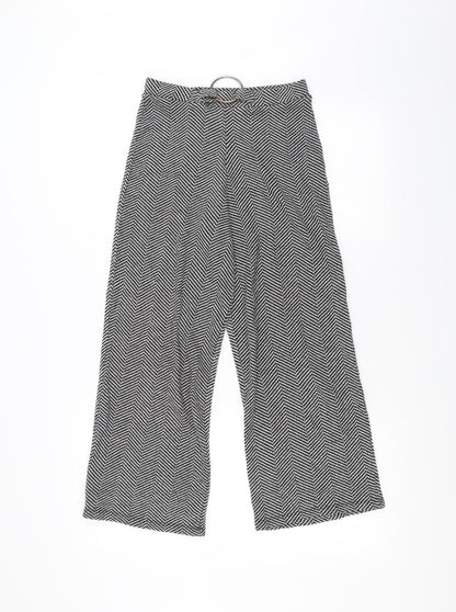 Zara Womens Black Striped  Trousers  Size S L21 in