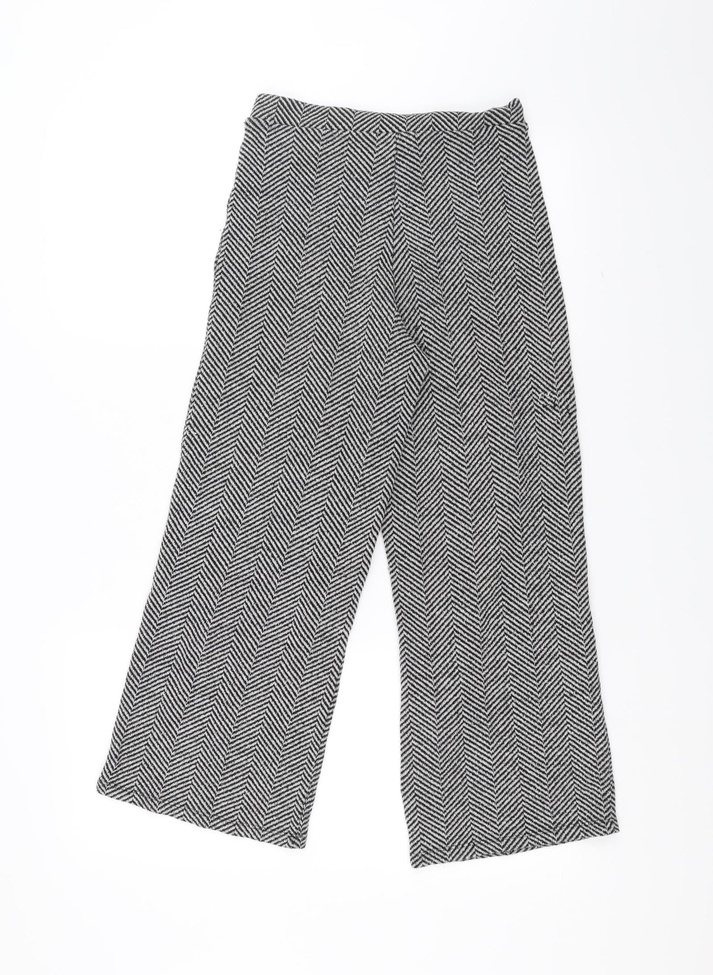 Zara Womens Black Striped  Trousers  Size S L21 in