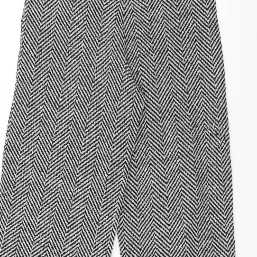 Zara Womens Black Striped  Trousers  Size S L21 in