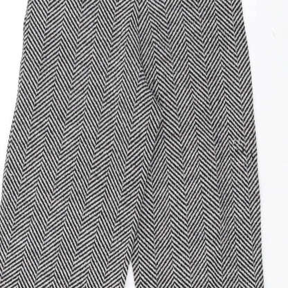 Zara Womens Black Striped  Trousers  Size S L21 in