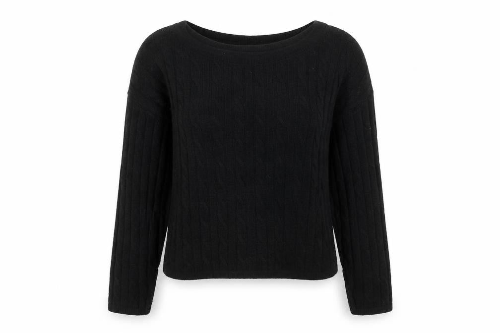 Femme Luxe Womens Black  Knit Pullover Jumper Size M