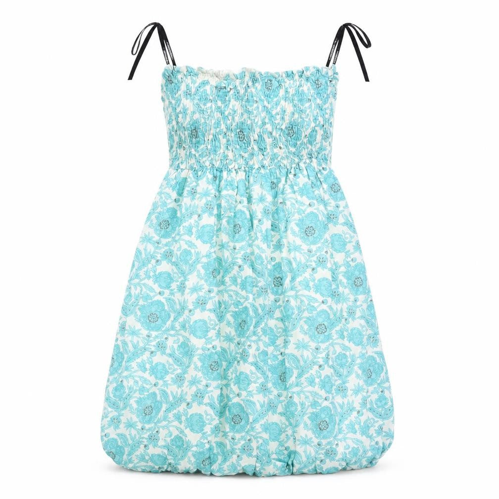 Warehouse Womens Blue Floral  A-Line  Size S