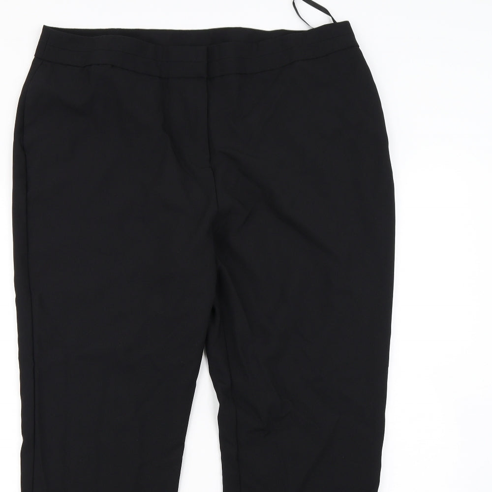 Preworn Womens Black   Trousers  Size 16 L30 in