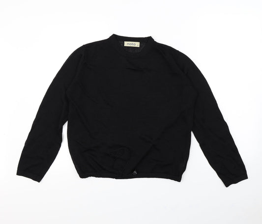 Moto Womens Black   Pullover Jumper Size S