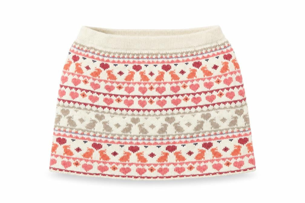 Vertbaudet Girls Beige Striped  Mini Skirt Size 2 Years