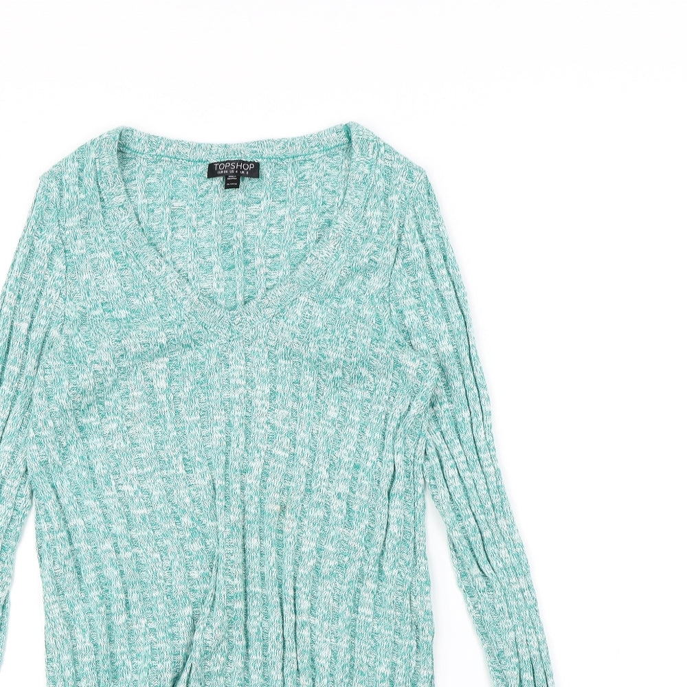 Topshop Womens Green   Pullover Jumper Size 8